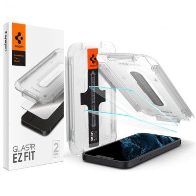 Spigen EZ Fit iPhone 14/13 Pro/13 Härdat Glas Skärmskydd
