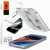 Spigen EZ Fit iPhone 14/13 Pro/13 Härdat Glas Skärmskydd (2 Pack)