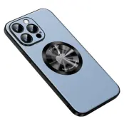 SULADA iPhone 14 Pro Skal MagSafe Koaxad PU Läder - Baby Blue