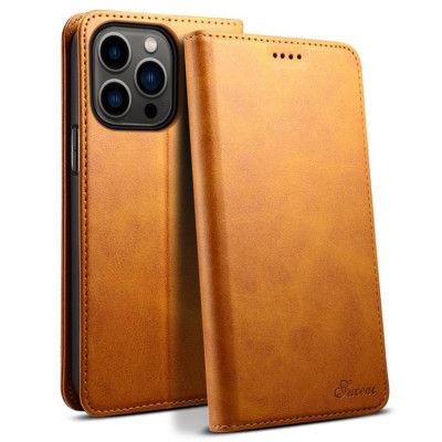 SUTENI iPhone 14 Pro Plånboksfodral Magnetic Kickstand - Khaki