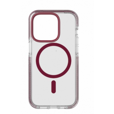 Tech21 iPhone 14 Pro Skal MagSafe Evo Crystal - Vinröd