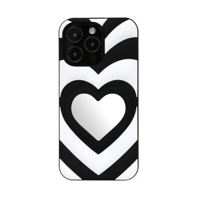 Trolsk Heart Mirror Case (iPhone 14 Pro) - Svart