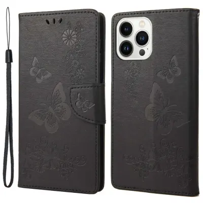 Trolsk Imprint Butterfly Wallet (iPhone 14 Pro) - Rosa