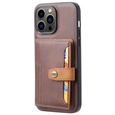 Trolsk Leather Wallet&Stand Case (iPhone 14 Pro) - Grön