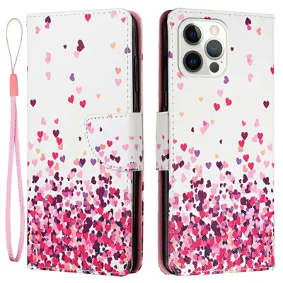 Trolsk Pink Hearts Wallet (iPhone 14 Pro)