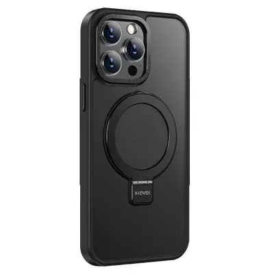 X-LEVEL iPhone 14 Pro Fodral TPU+PC med Magnetisk Ställ - Svart