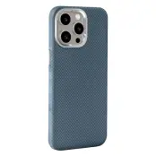 X-LEVEL iPhone 14 Pro Mobilskal Magnetiskt Kolfiber + Metall Blå