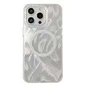 XUNDD Mobilskal till iPhone 14 Pro MagSafe TPU+Acrylic Mönster Vit
