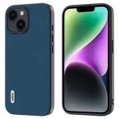 ABEEL Mobilskal till iPhone 14 i Äkta Läder och TPU - Blå