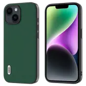 ABEEL Mobilskal till iPhone 14 i Äkta Läder och TPU - Grön