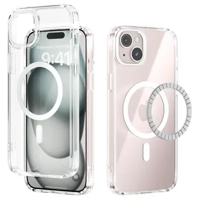 ABEEL iPhone 14 Mobilskal MagSafe Anti Scratch Vit TPU Vit