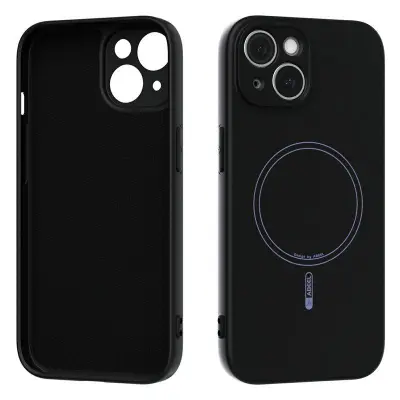 ABEEL iPhone 14 Mobilskal MagSafe Liquid Silicone Svart