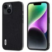 ABEEL Mobilskal till iPhone 14 Shockproof Äkta läder- Svart