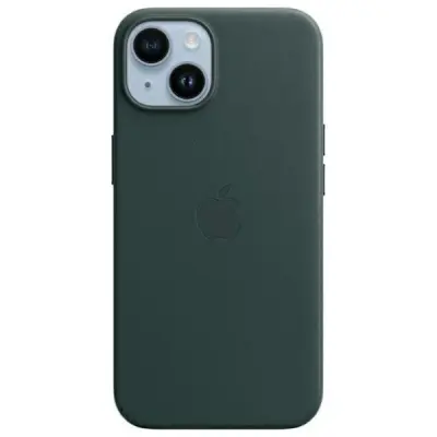 Apple iPhone 14 Mobilskal MagSafe Leather - Forest Green