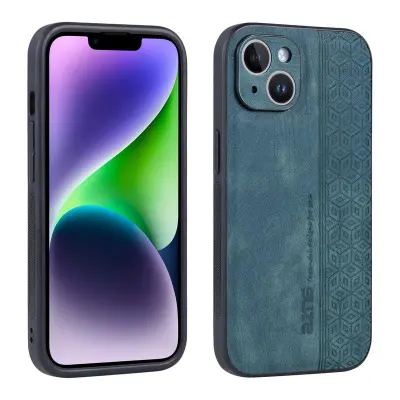 AZNS iPhone 14 Fodral Ultra Slim Scratch-resistant KonstLäder - Grön