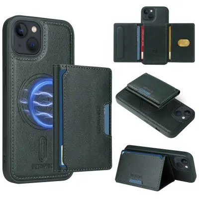 BETOPNICE iPhone 14 / 13 Fodral KonstLäder - Grön