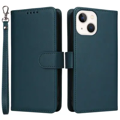 BETOPNICE iPhone 14 Plånboksfodral Magnetiskt Detachable Konstläder - Blå