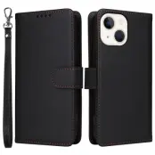 BETOPNICE iPhone 14 Plånboksfodral Magnetiskt Detachable Konstläder - Svart