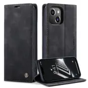 CaseMe Matte Wallet Style (iPhone 14) - Svart