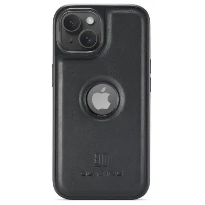 DG.MING iPhone 14 Mobilskal Scratch-Proof Läder Svart