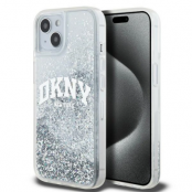 DKNY iPhone 14 Mobilskal Liquid Glitter Big Logo - Vit