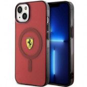 Ferrari iPhone 14 Mobilskal Magsafe Translucent - Röd