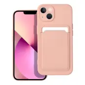 Forcell iPhone 14 Skal Korthållare Mjukplast Rosa