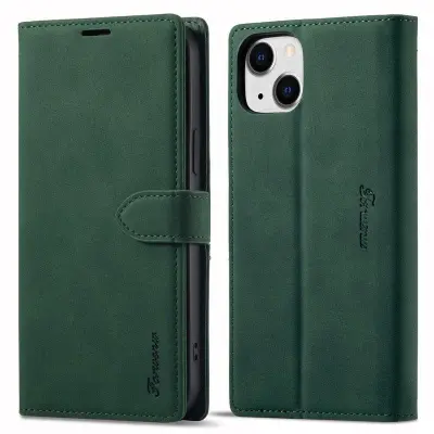 FORWENW iPhone 14 F1 Series Plånboksfodrali Konstläder - Grön