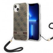 GUESS iPhone 14 Skal Glitter Charms - Guld