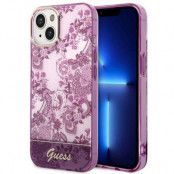 GUESS iPhone 14 Skal Porcelain Collection - Fuschia