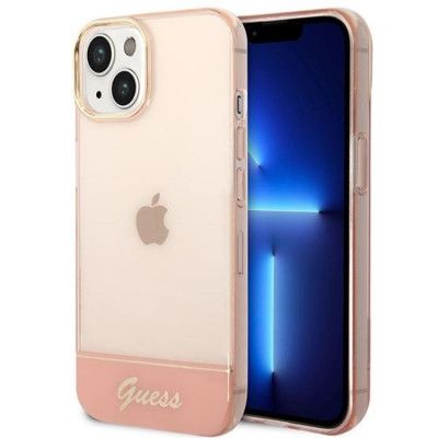 GUESS iPhone 14 Skal Translucent - Rosa