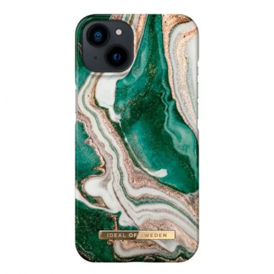 Ideal of Sweden iPhone 14 Skal Fashion - Golden Jade Marble