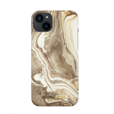 Ideal of Sweden iPhone 14 Skal Fashion - Golden Sand Marmor