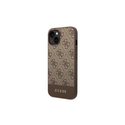 iPhone 14 Brun Skal med Bottenrem & Metalllogo