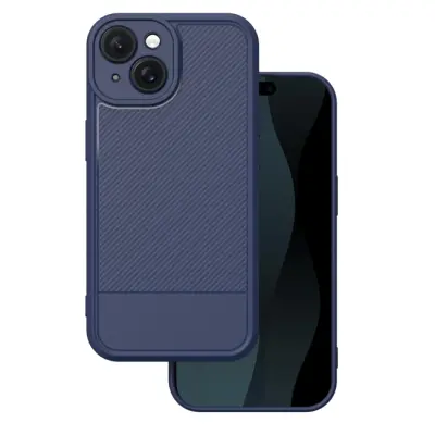 iPhone 14 Mobilskal Simple Carbon - Blå