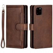 iPhone 14 Plånboksfodral Äkta Läder Flip - Coffee