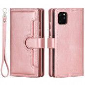 iPhone 14 Plånboksfodral Äkta Läder Flip - Rosa Guld