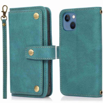 iPhone 14 Plånboksfodral Flip - Grön