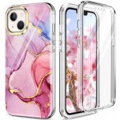 iPhone 14 Skal 360 Marble - Rosa