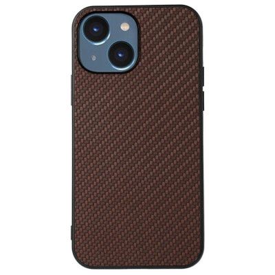 iPhone 14 Skal Carbon Fiber - Brun