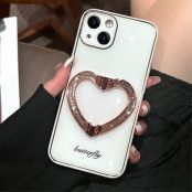 iPhone 14 Skal Heart Kickstand - Vit