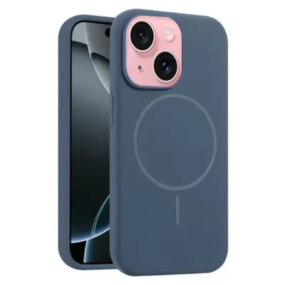 iPhone 14/13 Mobilskal MagSafe Silikon Anti Drop - Blå (Sapphire)