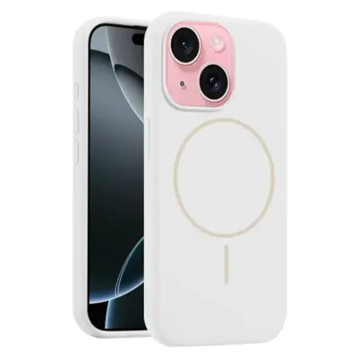 iPhone 14/13 Mobilskal MagSafe Silikon Anti Drop - Vit (Vit)