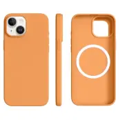 Mobilskal till iPhone 14/13 MagSafe Ultra Thin Silicone (Sunset Orange)
