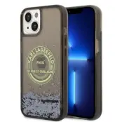 Karl Lagerfeld iPhone 14 Skal Liquid Glitter RSG - Svart
