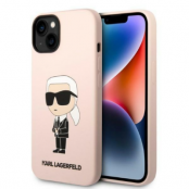 Karl Lagerfeld iPhone 14 Skal Silicone Ikonik - Rosa