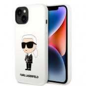 Karl Lagerfeld iPhone 14 Skal Silicone Ikonik - Vit