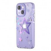 Kingxbar iPhone 14 Skal Heart Star - Lila Star