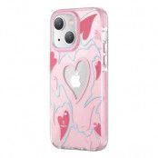 Kingxbar iPhone 14 Skal Heart Star - Rosa Heart