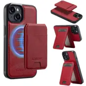 LC.IMEEKE L3 iPhone 14 Fodral Magnetiskt Konstläder - Röd